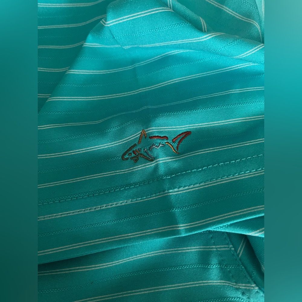 Greg Norman Collection Men's Polo Shirt 3Set - Green, Red & Blue w/white strips. - Picture 15 of 16
